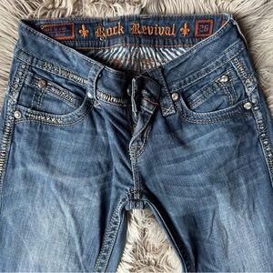 Rock Revival Women's Distressed Blue Skinny Jeans